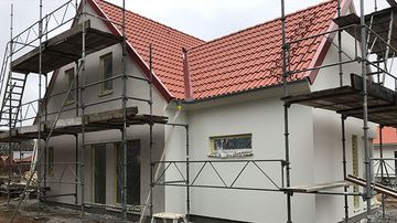 Fasadrenovering av putsat hus